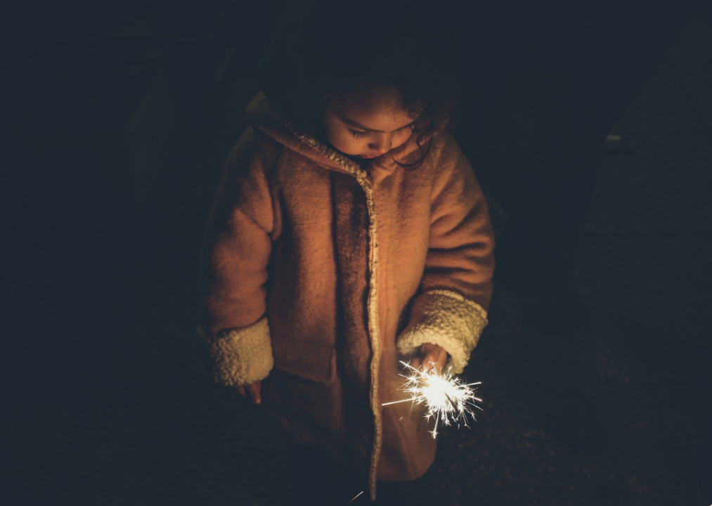 Sparklers are not safe toys for children